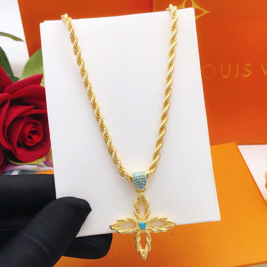 New Fashion Luxury Exquisite Women's Fried Dough Twists Necklace