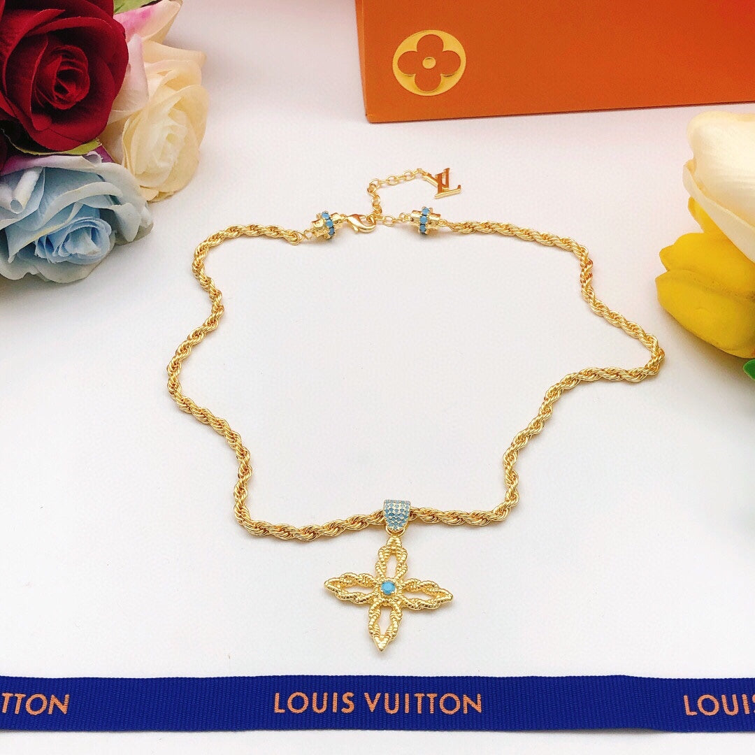 New Fashion Luxury Exquisite Women's Fried Dough Twists Necklace