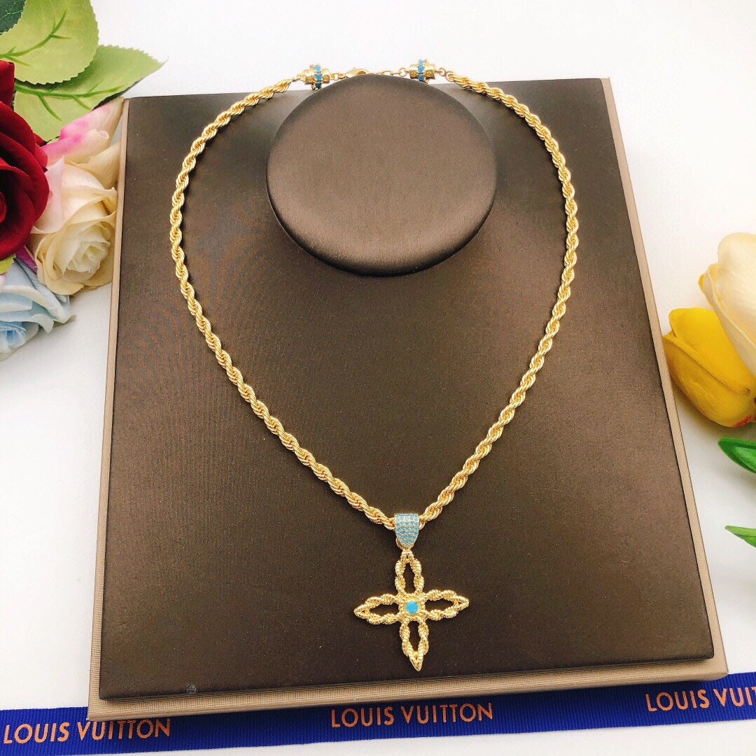 New Fashion Luxury Exquisite Women's Fried Dough Twists Necklace