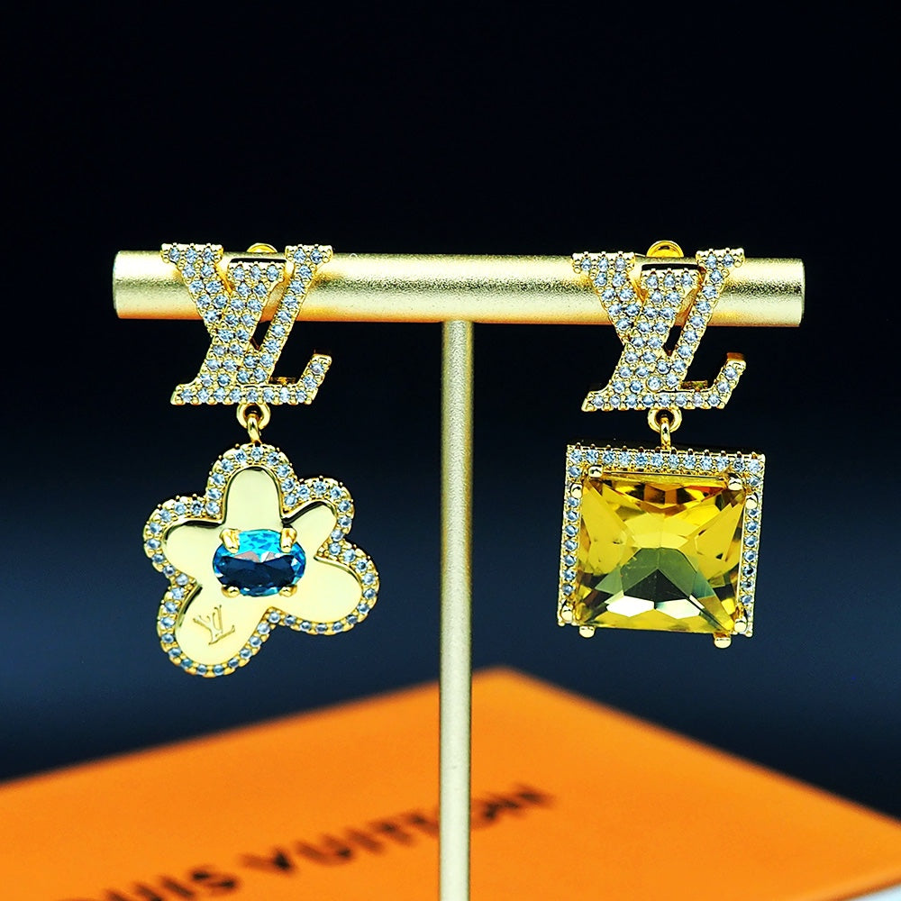 New Fashion light luxuries Exquisite Women's Paracise Stone  Earrings