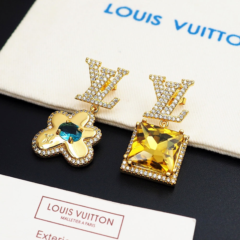 New Fashion light luxuries Exquisite Women's Paracise Stone  Earrings