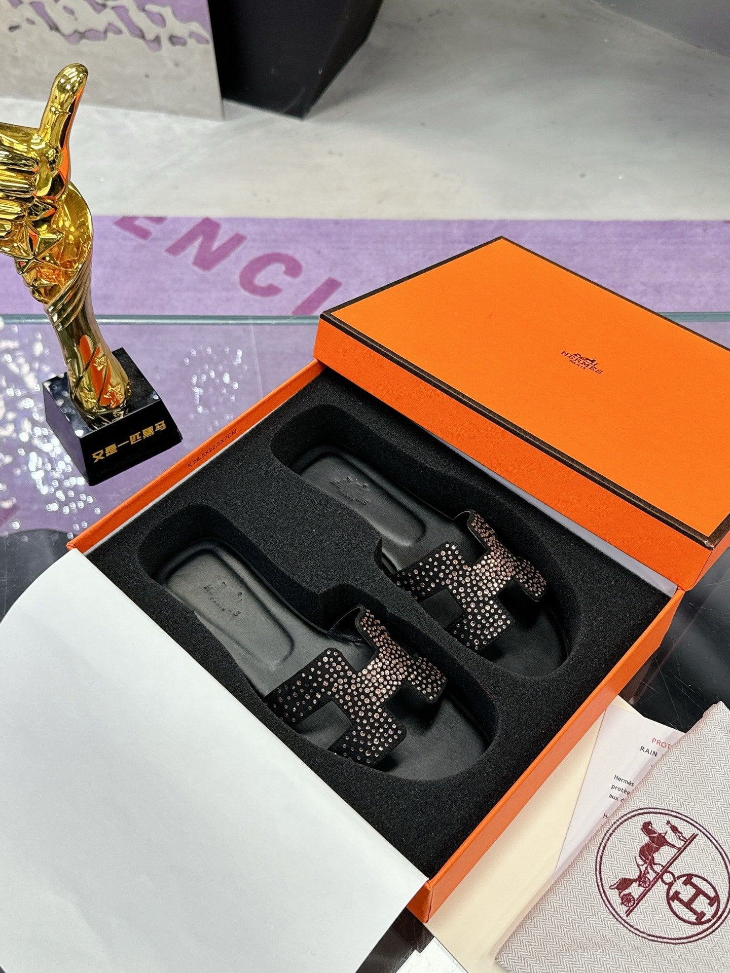 New luxury fashion Ladies' Set with diamonds slippers Oran sandals