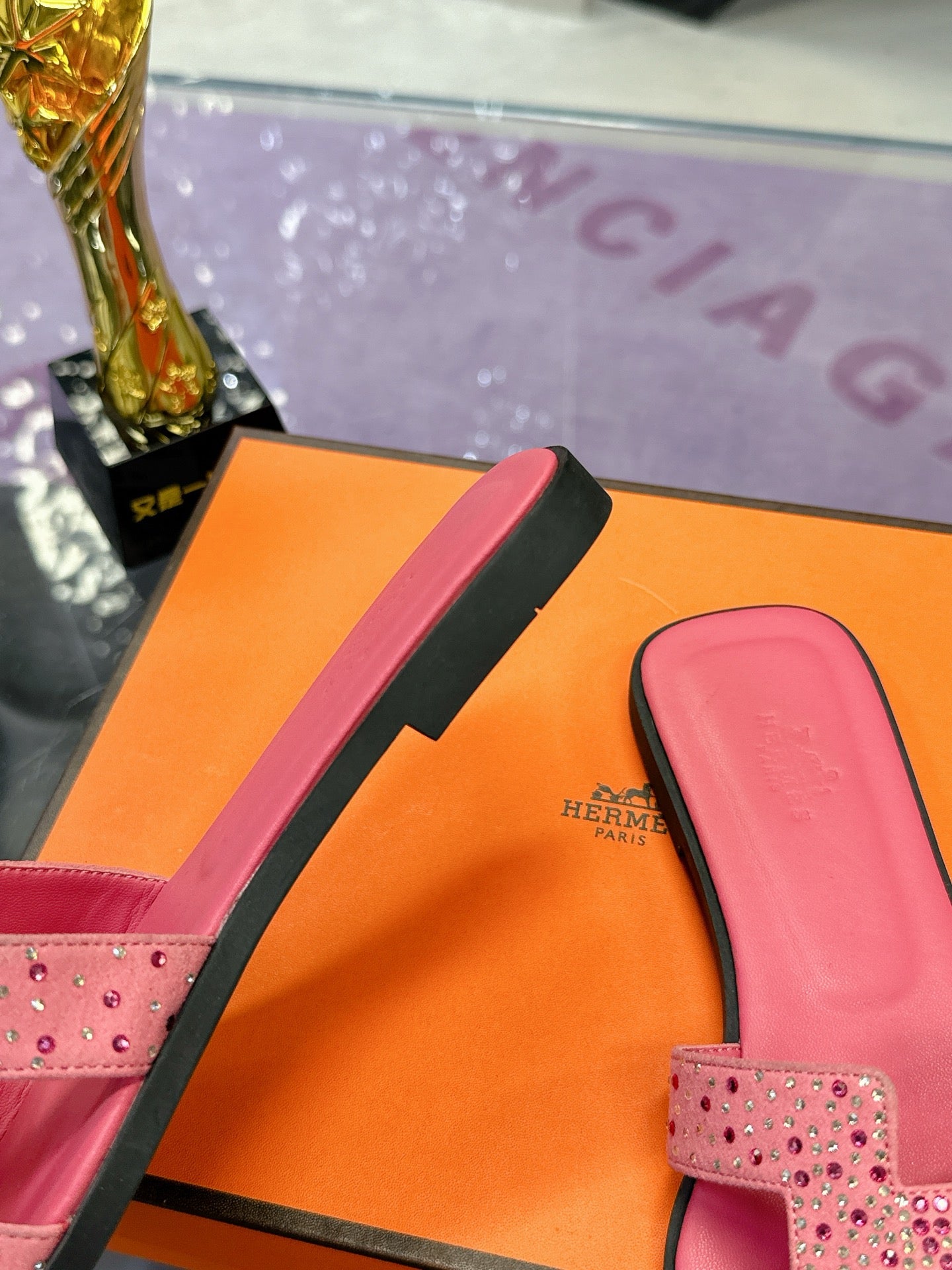 New luxury fashion Ladies' Set with diamonds slippers Oran sandals
