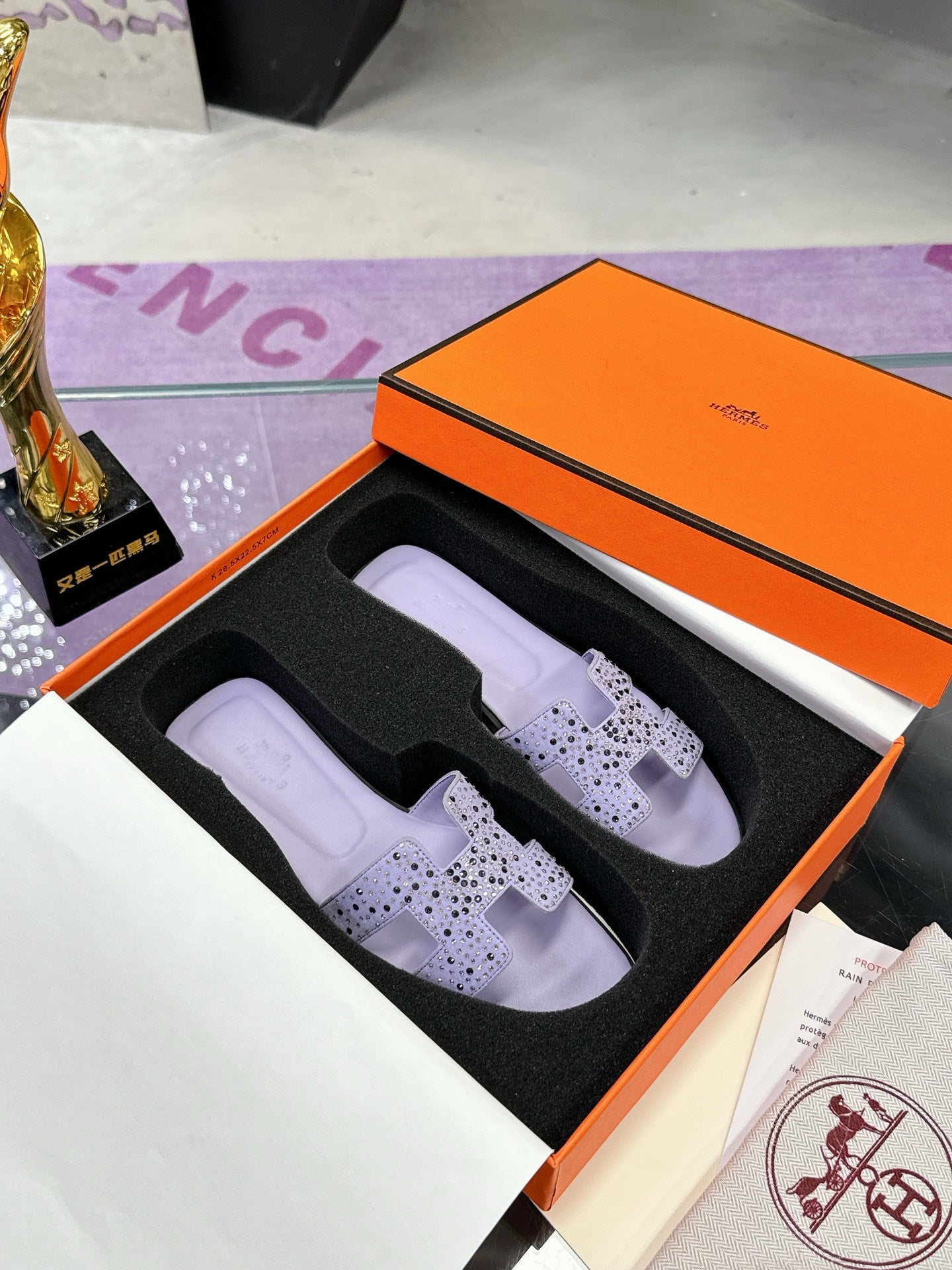 New luxury fashion Ladies' Set with diamonds slippers Oran sandals