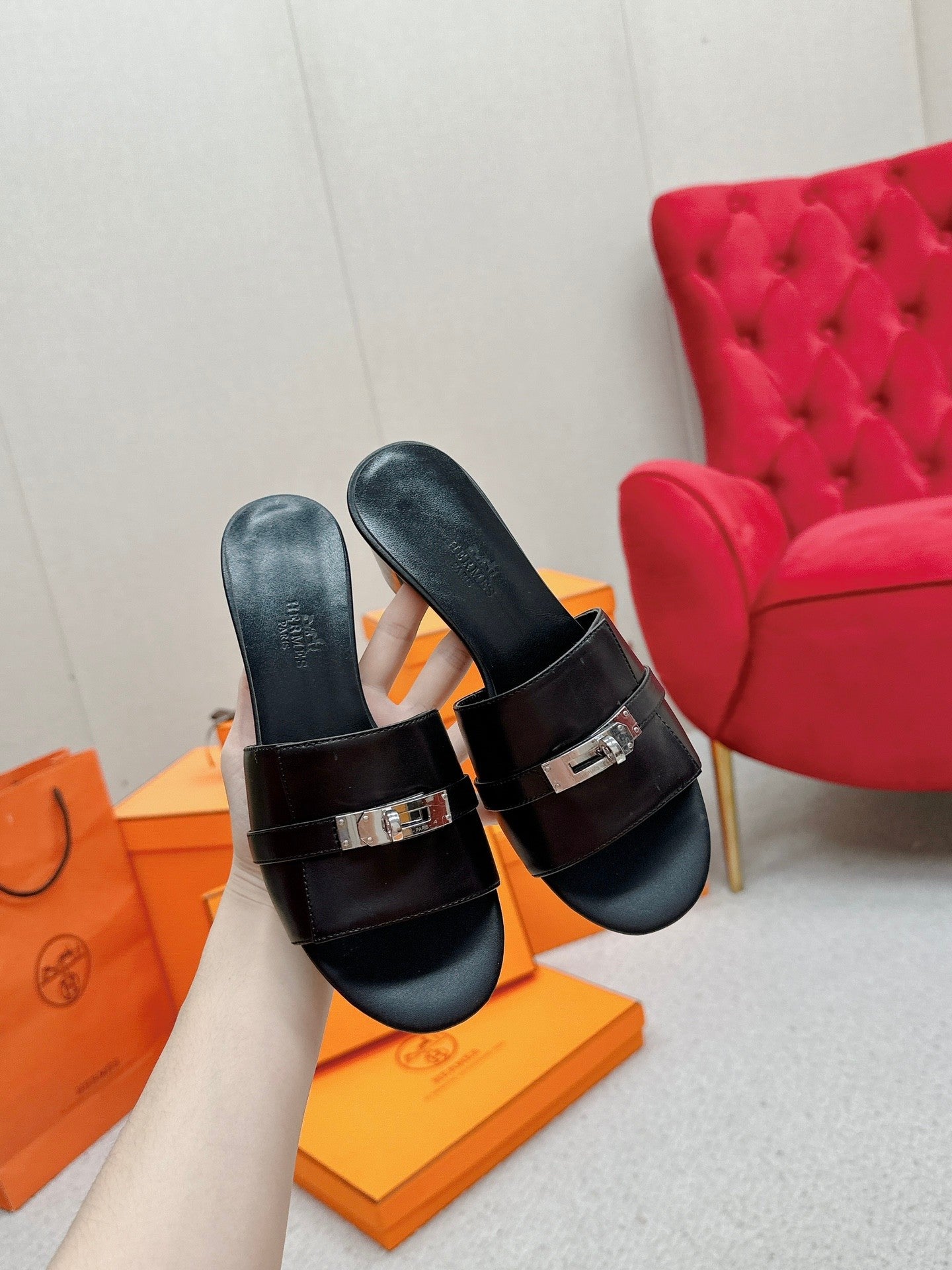 New luxury fashion Kelly Ladies' high-heeled sandals