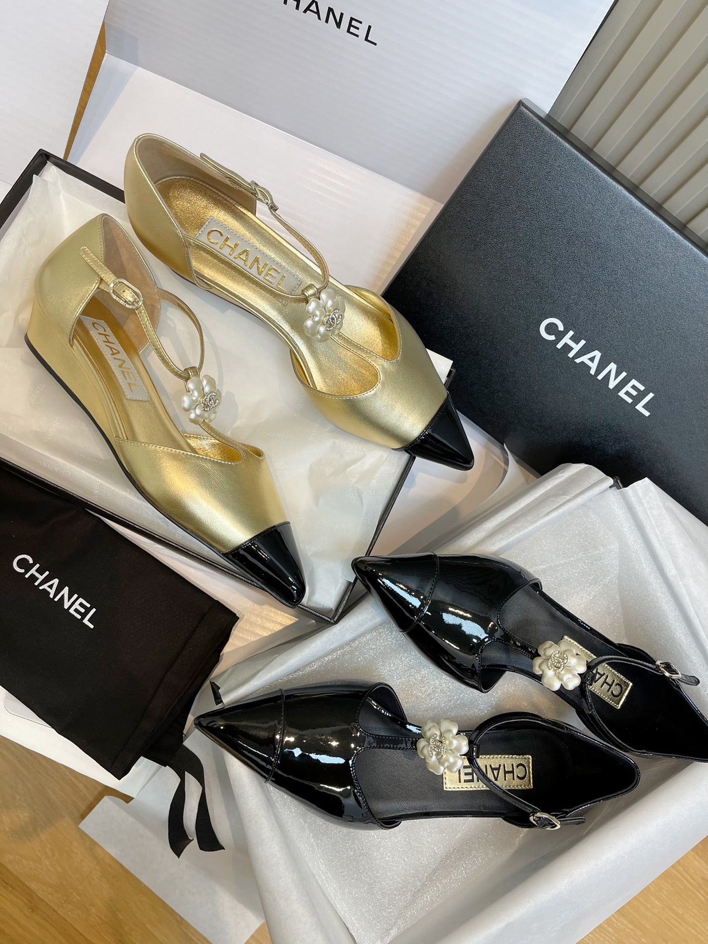 New luxury fashion Double C "logo" ladies high heels 4.5CM