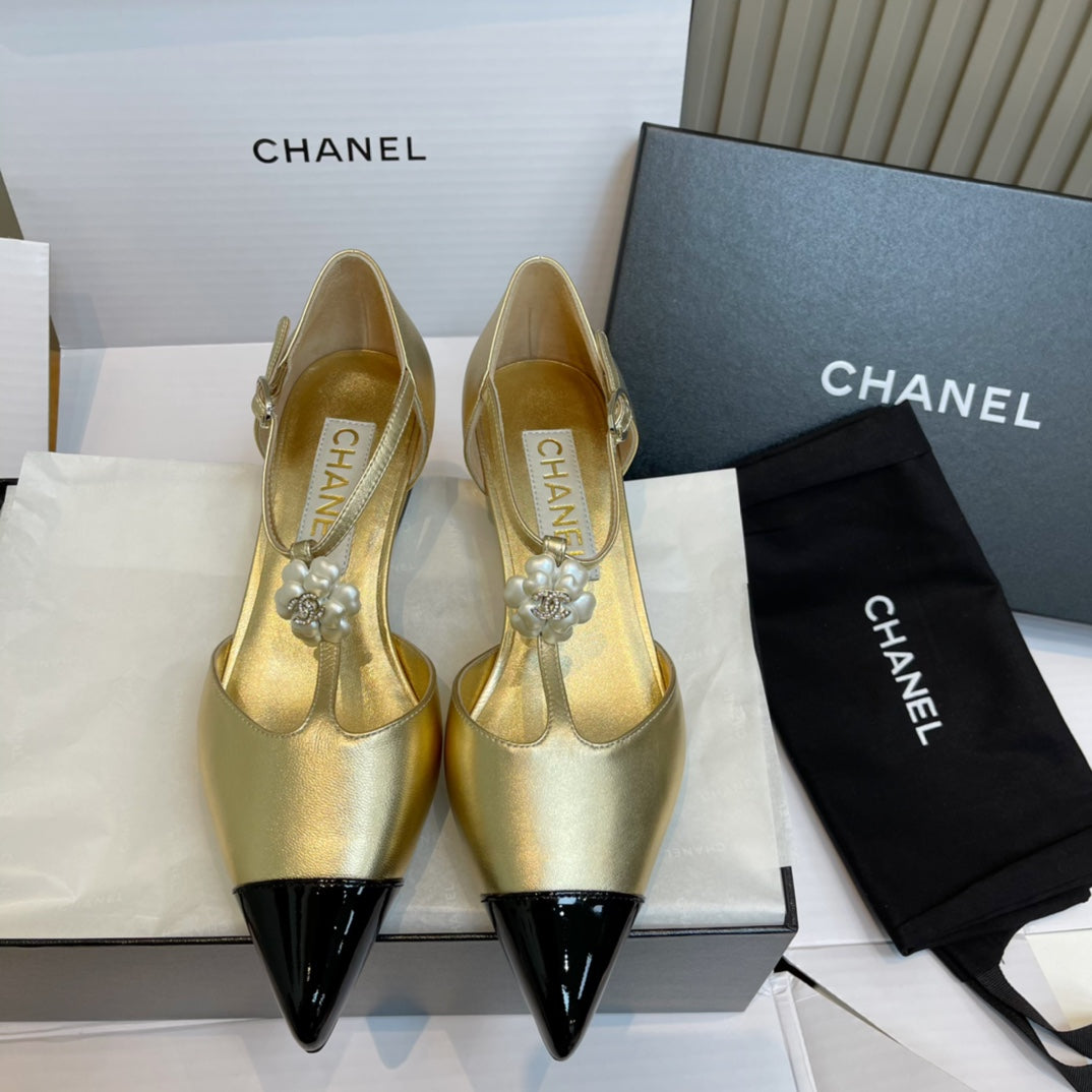New luxury fashion Double C "logo" ladies high heels 4.5CM