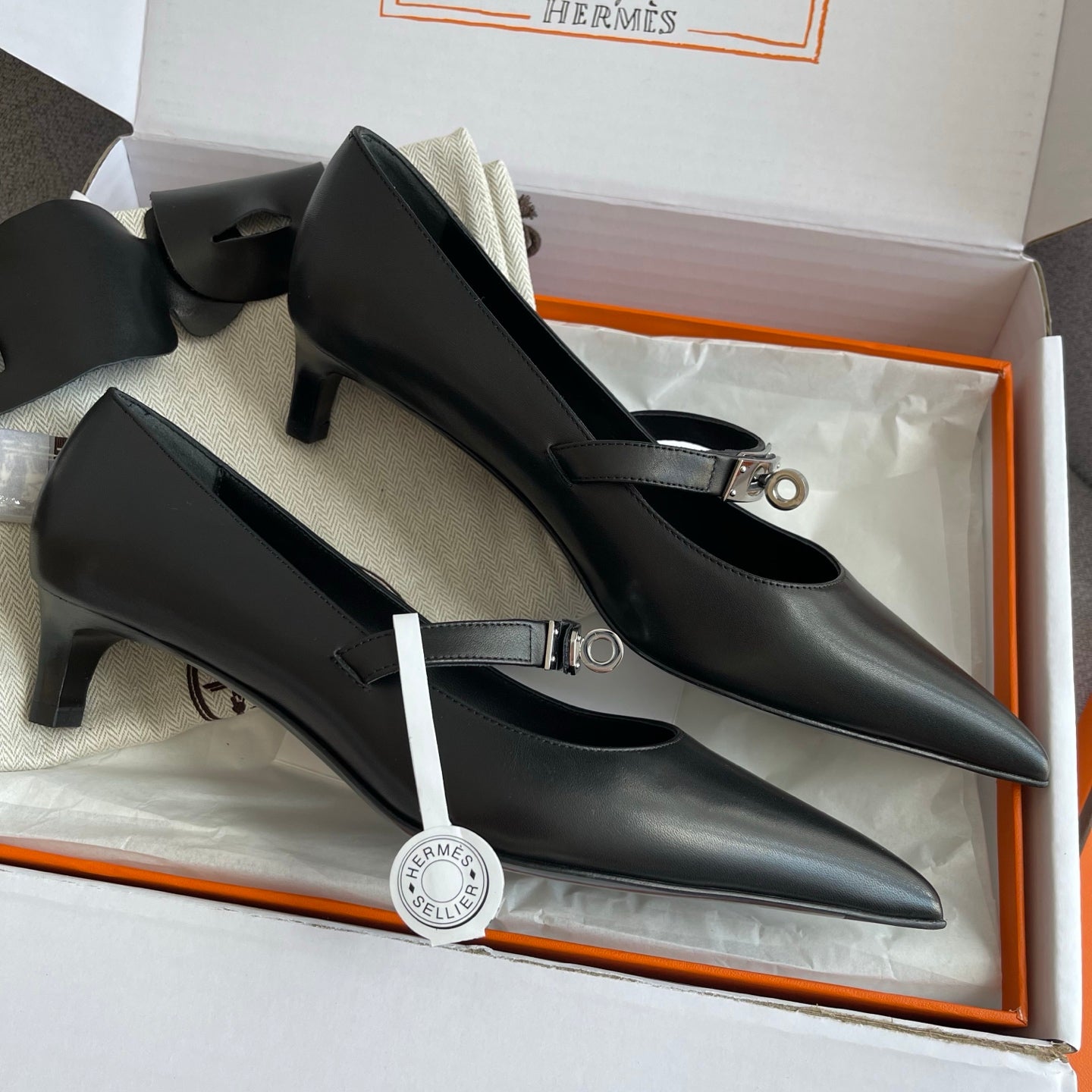 New luxury fashion Kelly  Buckle Fashion Pointed Women's High Heels