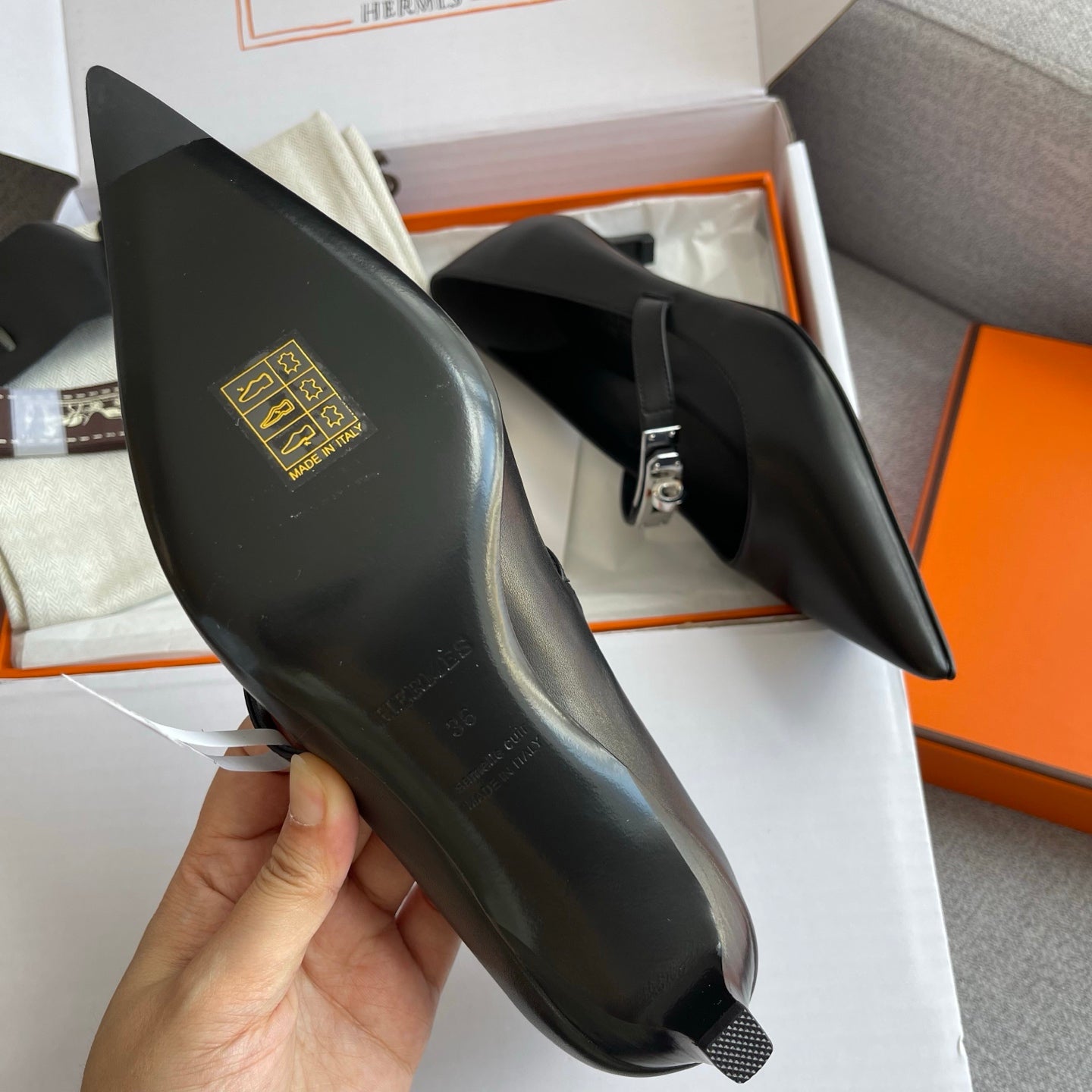 New luxury fashion Kelly  Buckle Fashion Pointed Women's High Heels