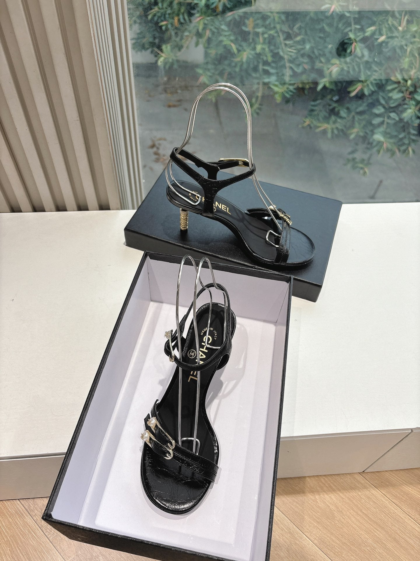 New luxury fashion Double C "logo" ladies high heels 7CM