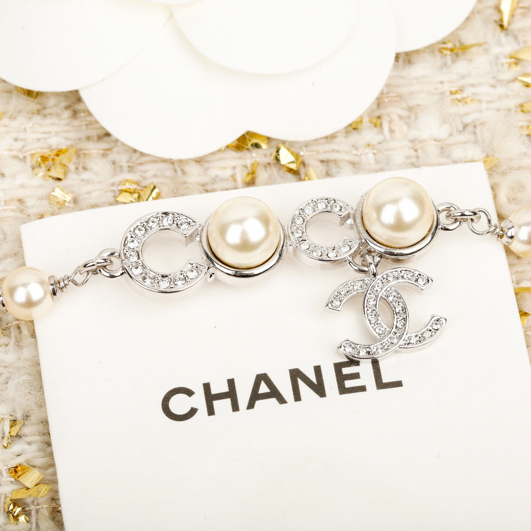 New Fashion Water Diamond Pearl Coco Women's Necklace