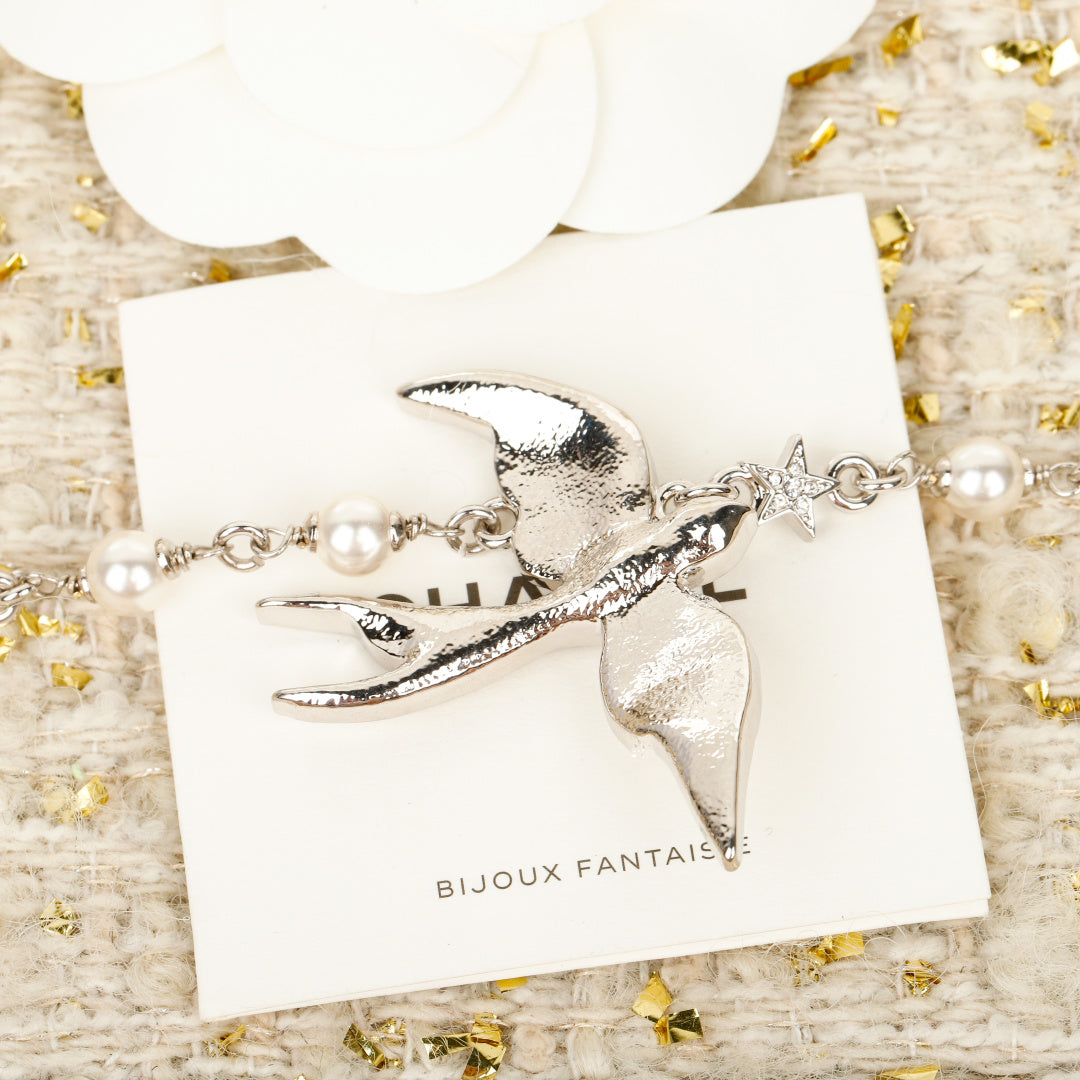 New Fashion Full of diamonds, flying birds, pearls Women's Necklace