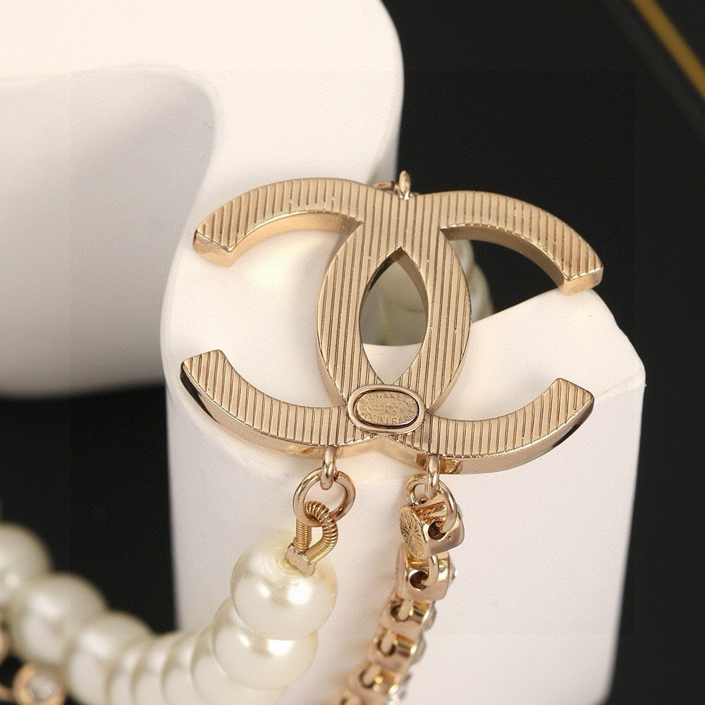 New Fashion pearl double-layer Women's Necklace