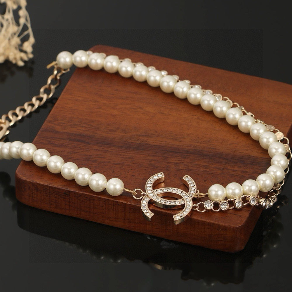 New Fashion pearl double-layer Women's Necklace