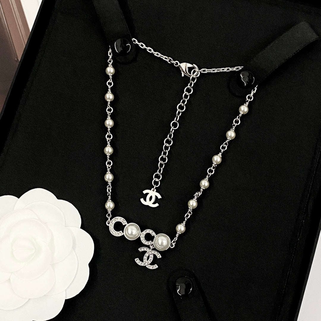 New Fashion pearl double-layer Women's Necklace