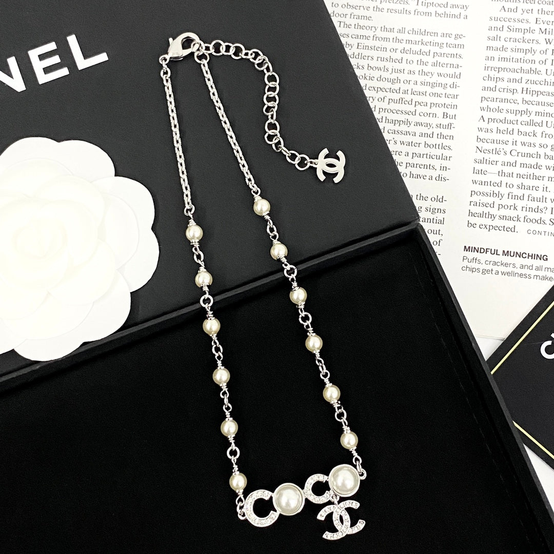 New Fashion pearl double-layer Women's Necklace