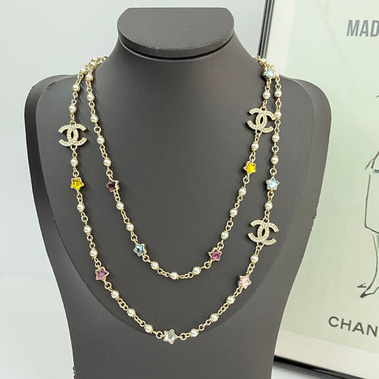 New Fashion Colorful diamonds, stars, pearls Women's Necklace