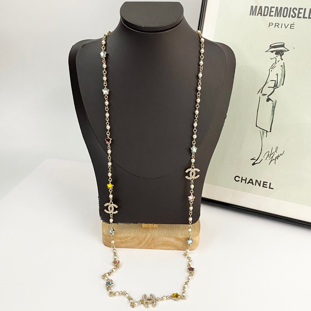 New Fashion Colorful diamonds, stars, pearls Women's Necklace