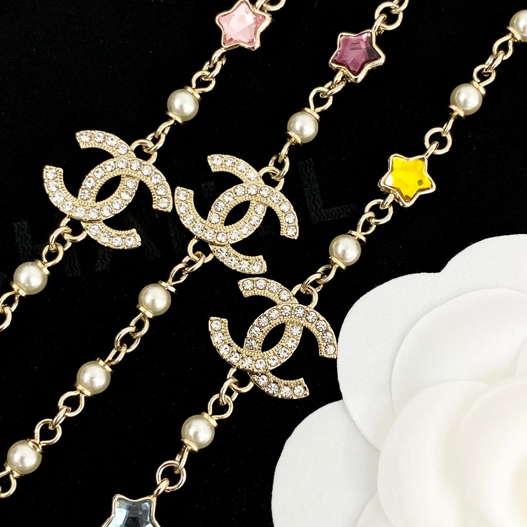 New Fashion Colorful diamonds, stars, pearls Women's Necklace