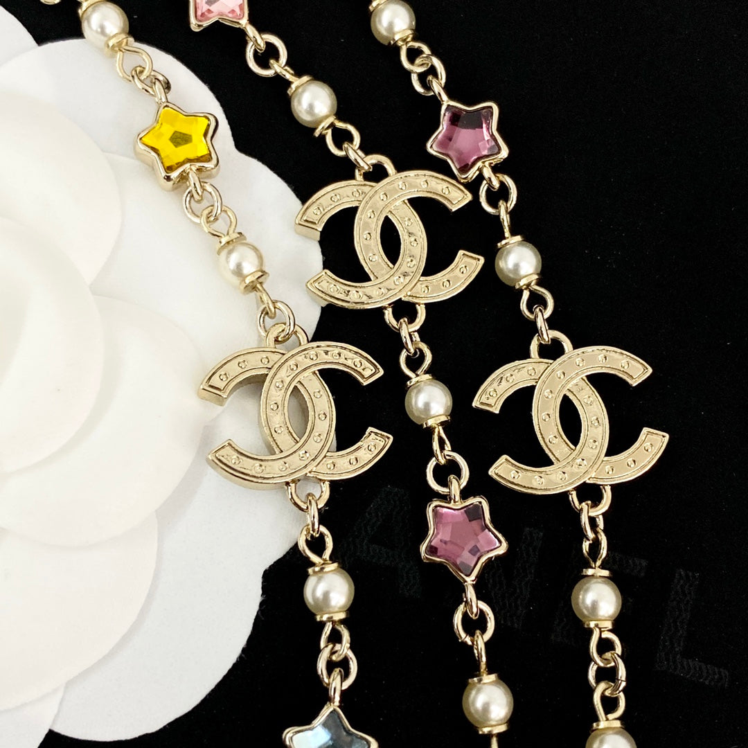 New Fashion Colorful diamonds, stars, pearls Women's Necklace