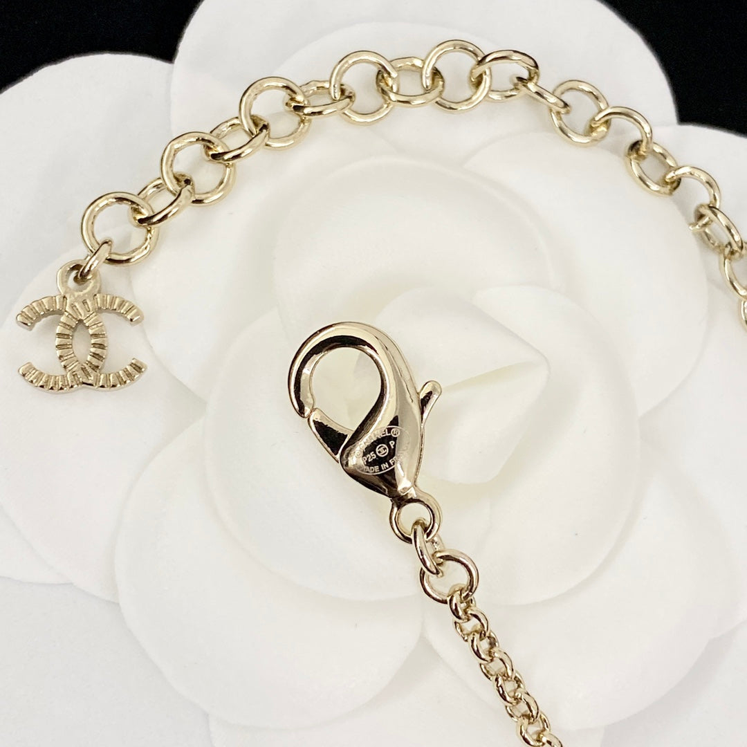 New Fashion Full Diamond Pearl Women's Necklace