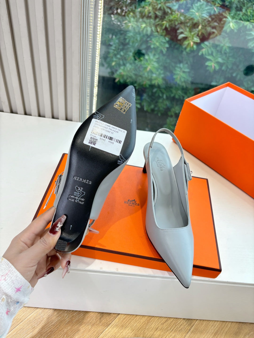 New luxury fashion Kelly  Buckle  Pointed Women's High Heels7CM