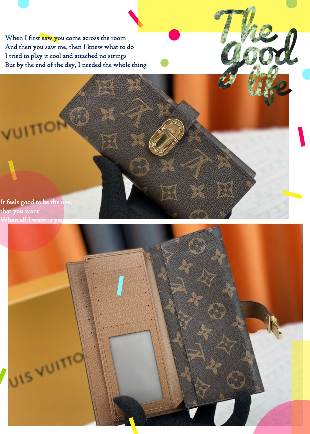 New Curieuse Retro V-Home Multi Slot Women's Foldable Large Capacity Wallet