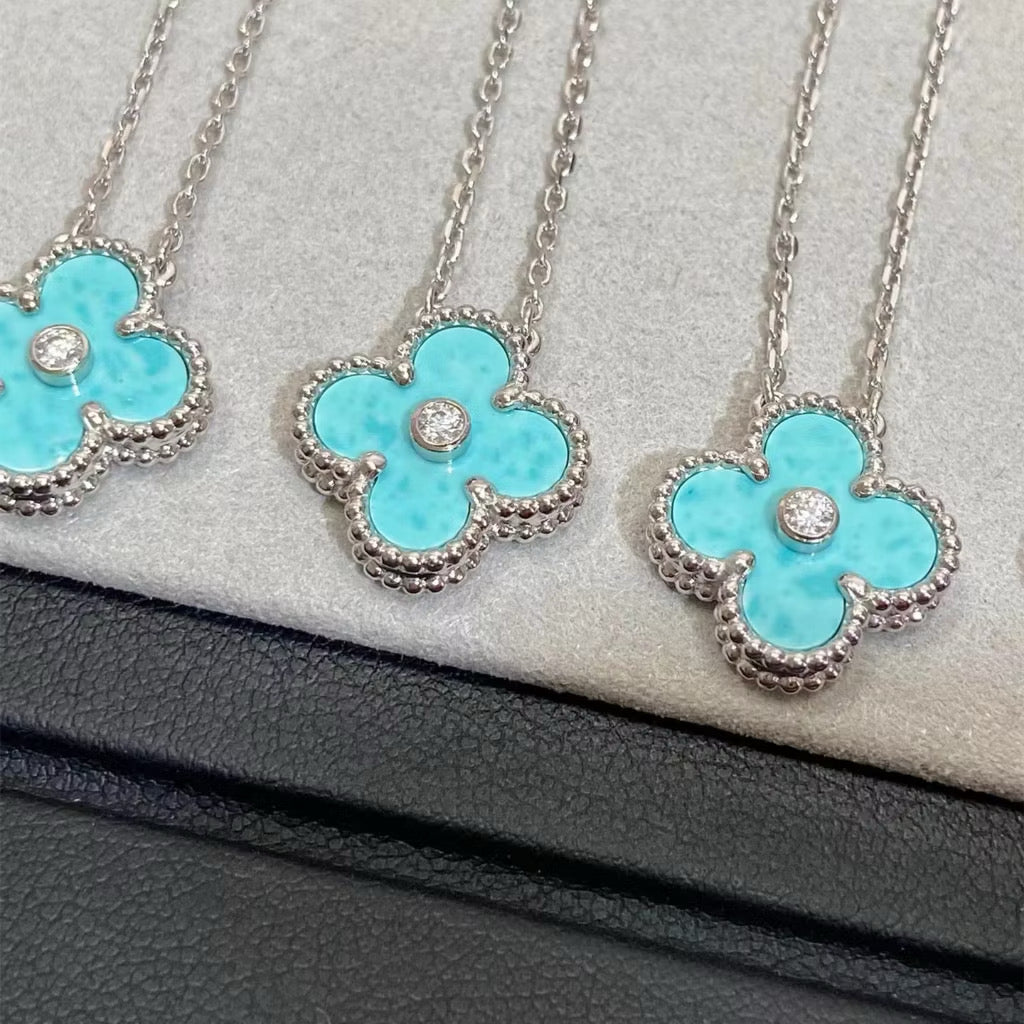 18K Gold V&CA Van Cle1ef Necklace 18K Gold Four Leaf Clover Necklace For Women - Fashion Boutique