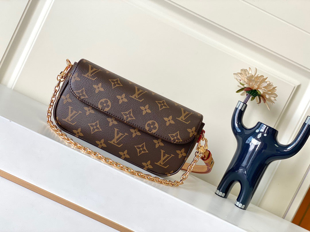 New Ivy Woc Classic Vintage Printed Chain Underarm Handheld Single Shoulder Women's Bag - Fashion Boutique