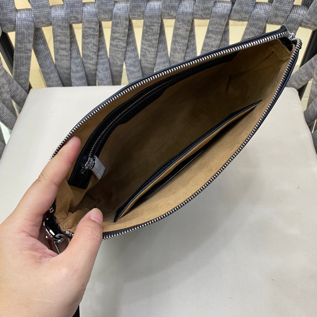 European and American high-quality new casual fashion business leather password lock bag crocodile pattern men's leather handbag wallet