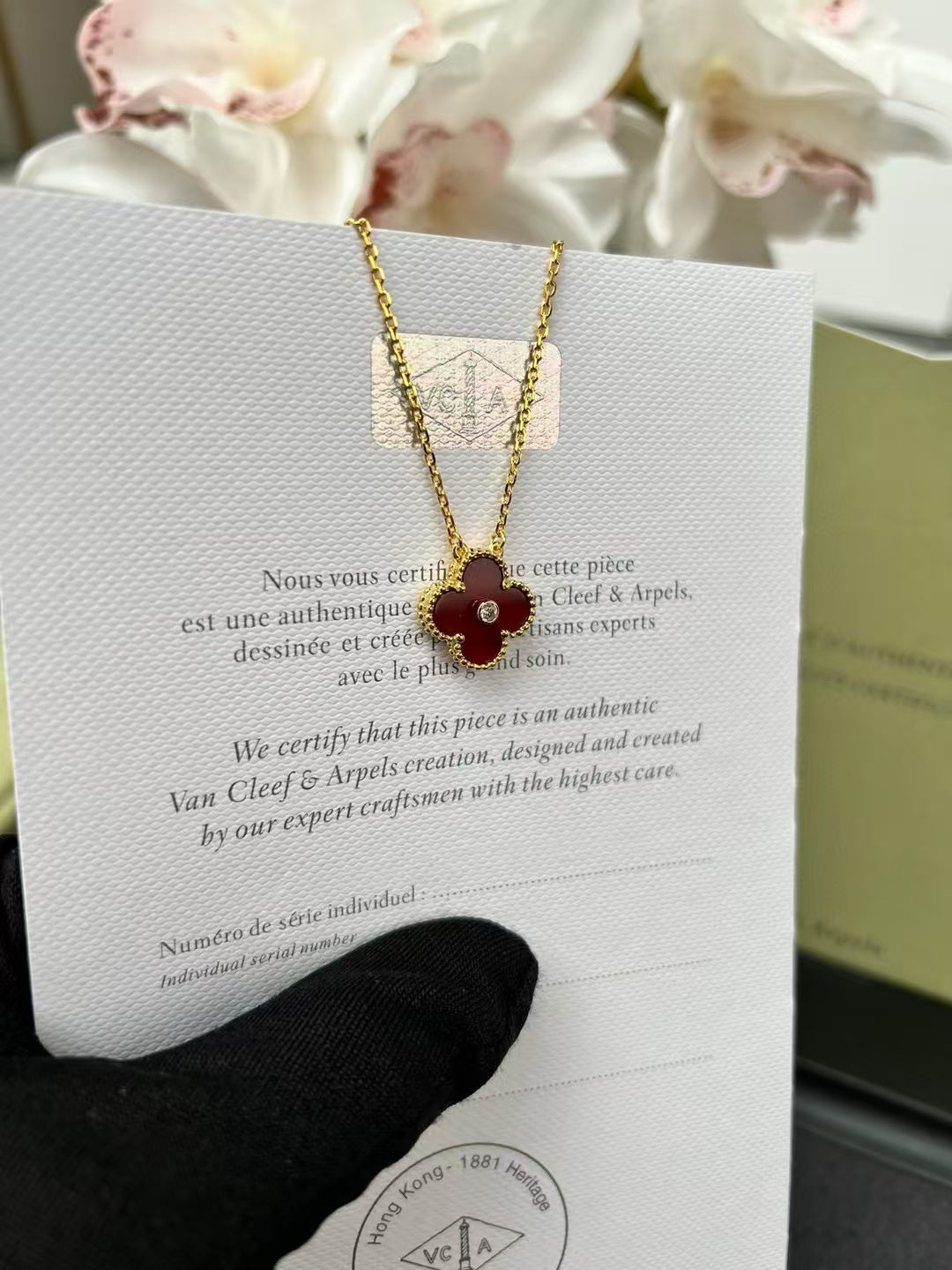 New Fashion Trends Classic Single Flower Clover 18K Gold Women's Necklace