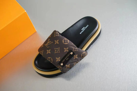 New luxury fashion pool pillow comfort Ladies' flat bottomed anti-skid slippers
