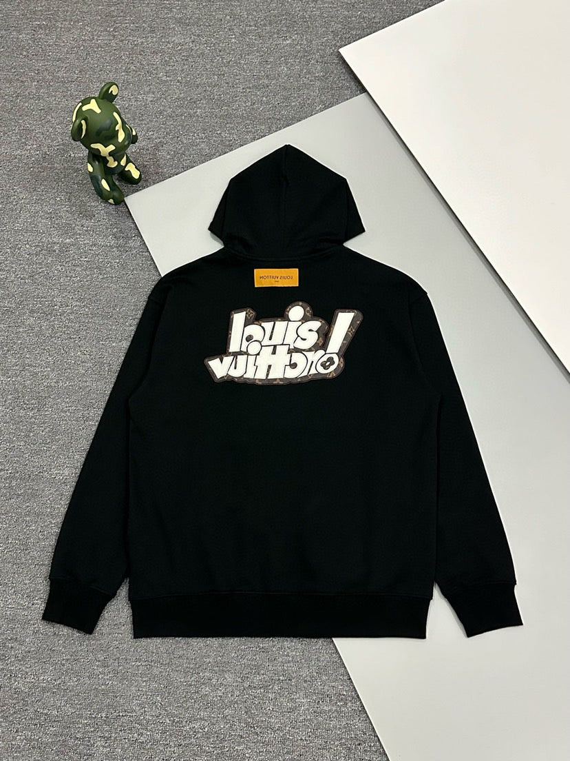 New luxury fashion trend embroidered logo hoodie