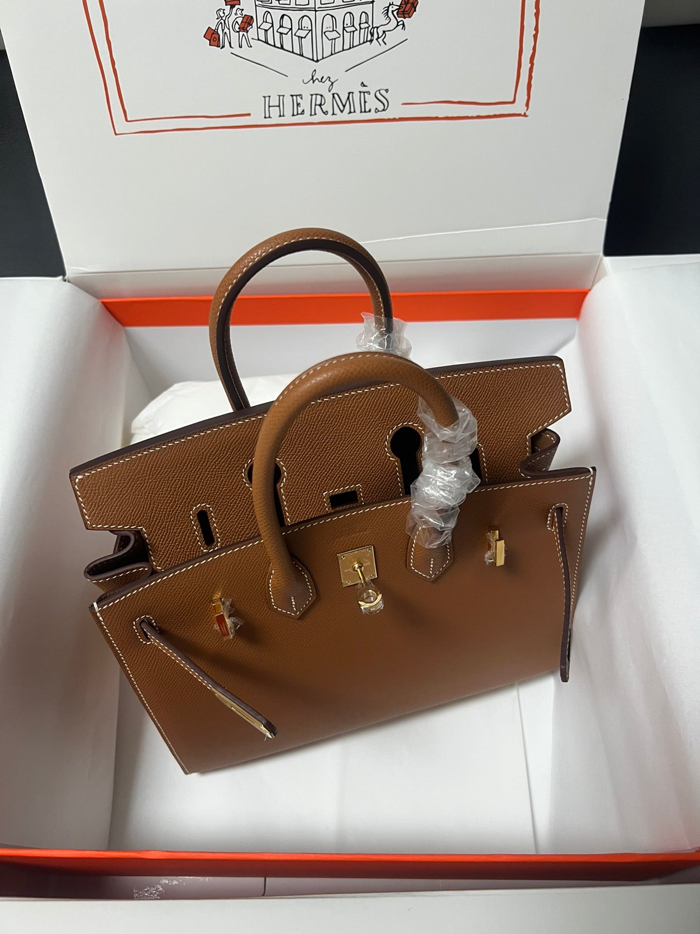 New luxury fashion birkin Epsom women's single shoulder handbag