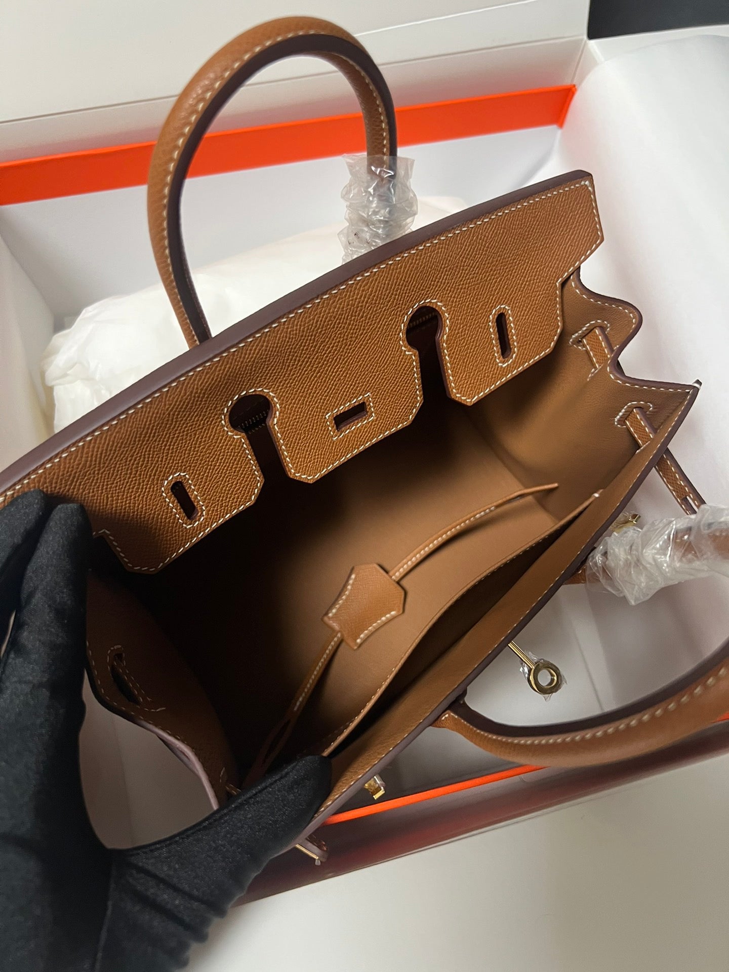 New luxury fashion birkin Epsom women's single shoulder handbag