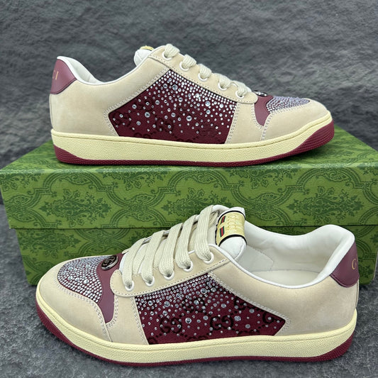 New luxury  fashion Women's GG crystal Screener sneaker