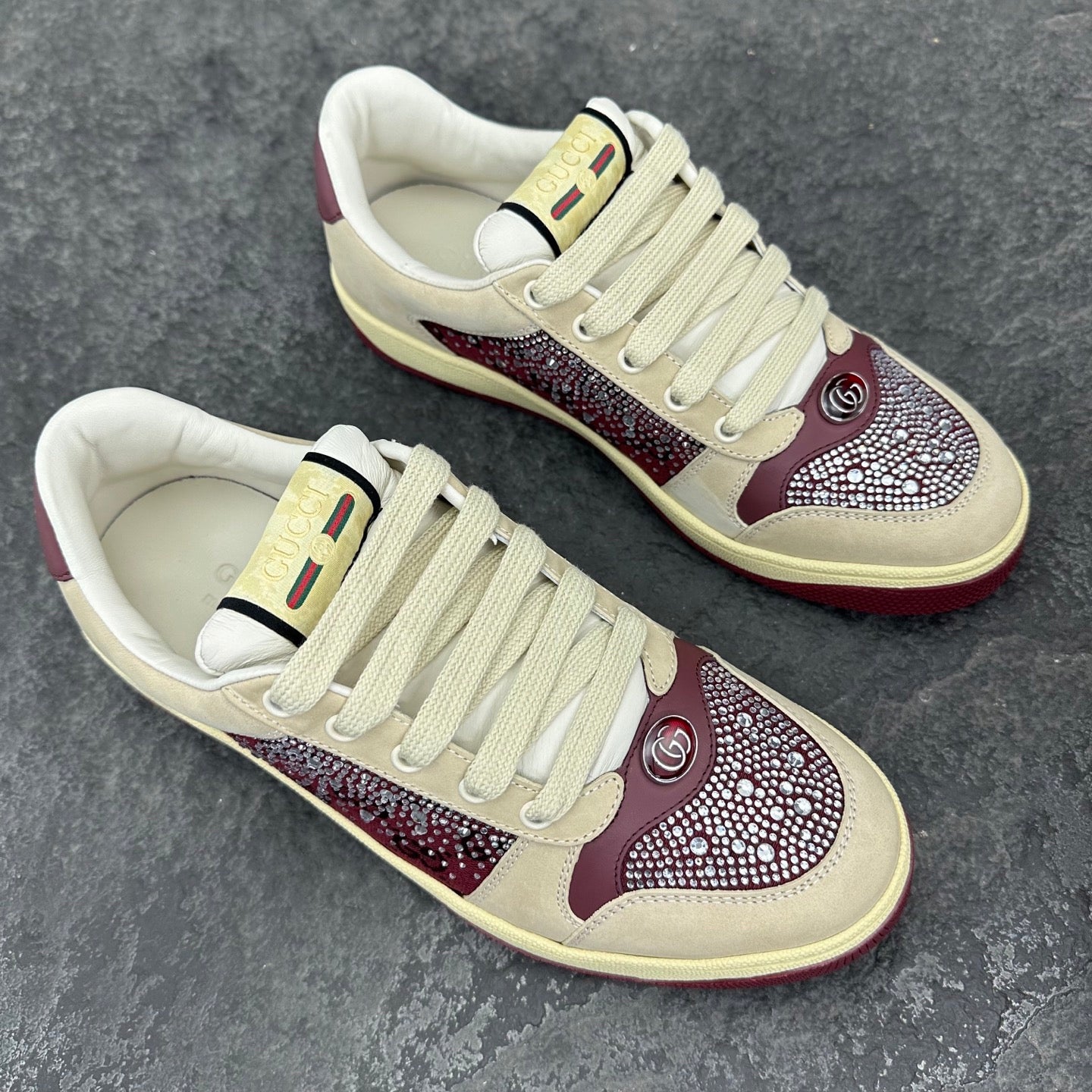 New luxury  fashion Women's GG crystal Screener sneaker