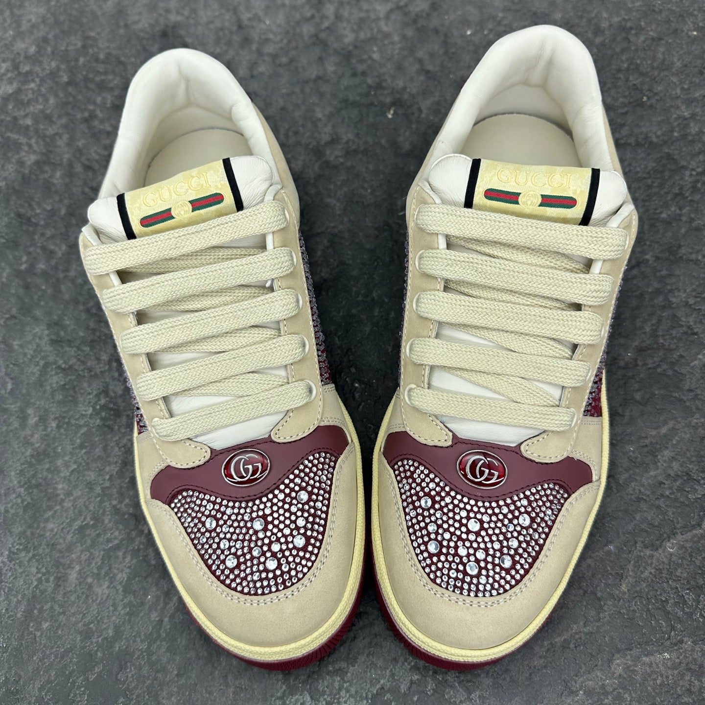 New luxury  fashion Women's GG crystal Screener sneaker