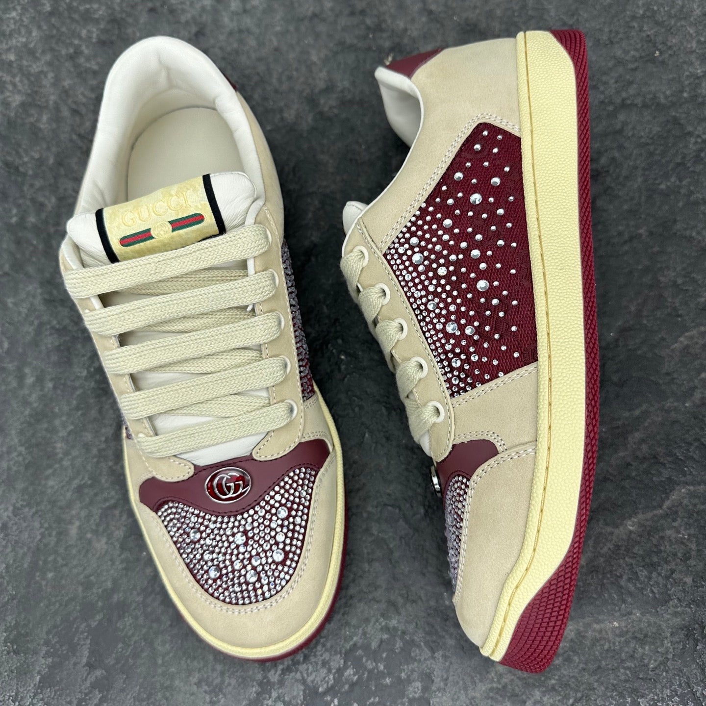 New luxury  fashion Women's GG crystal Screener sneaker