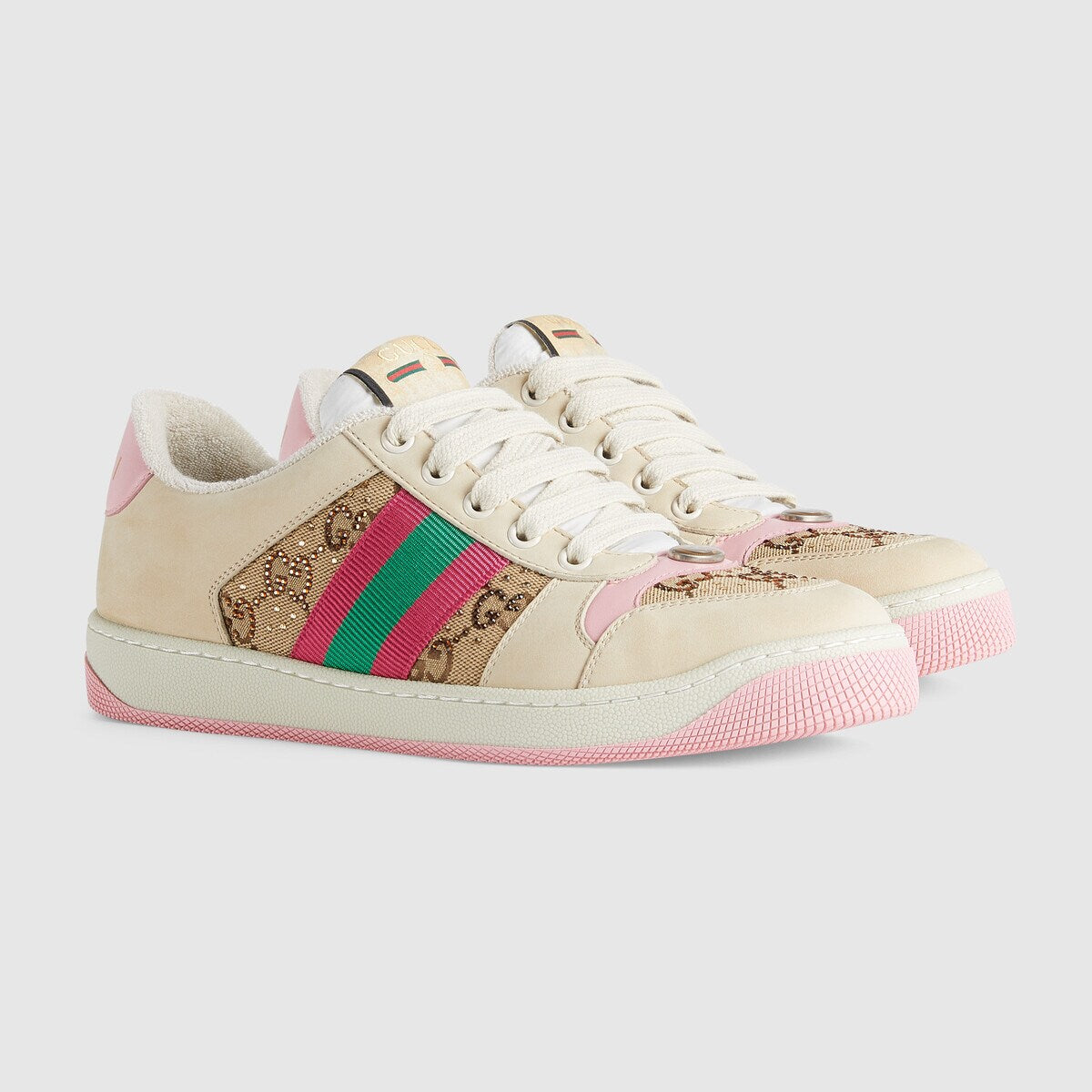 New Fashion Luxury Screener Women's GG Crystal Sneakers