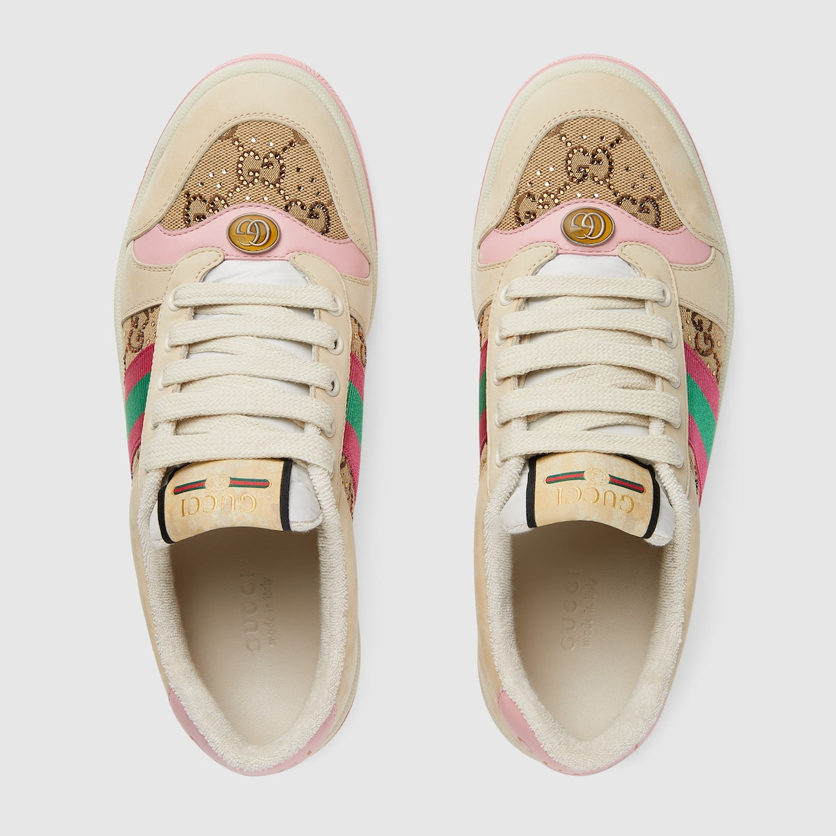 New Fashion Luxury Screener Women's GG Crystal Sneakers