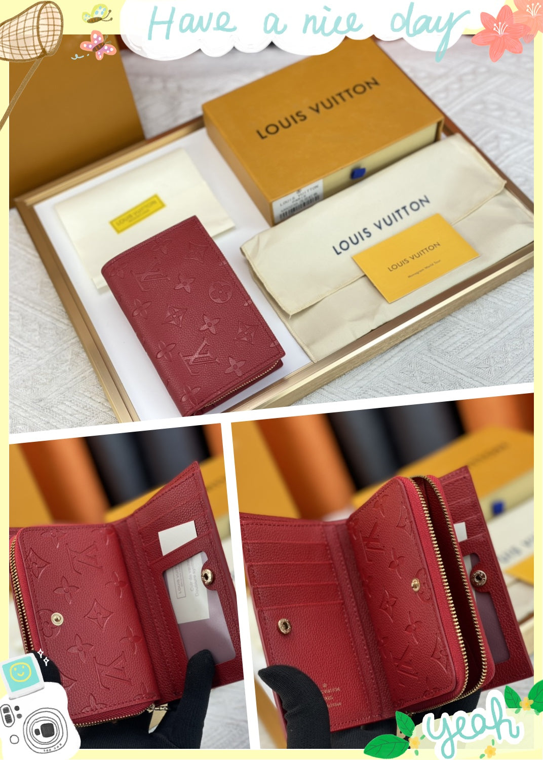 New fashion trend Porte Monaie women's short top layer cowhide classic vintage card bag for women