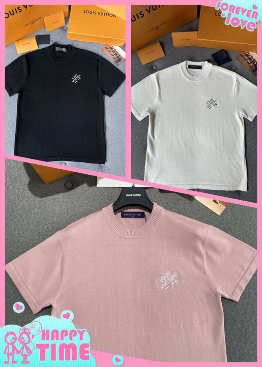 New  Fashion Trend embroidery Logo Short Sleeves