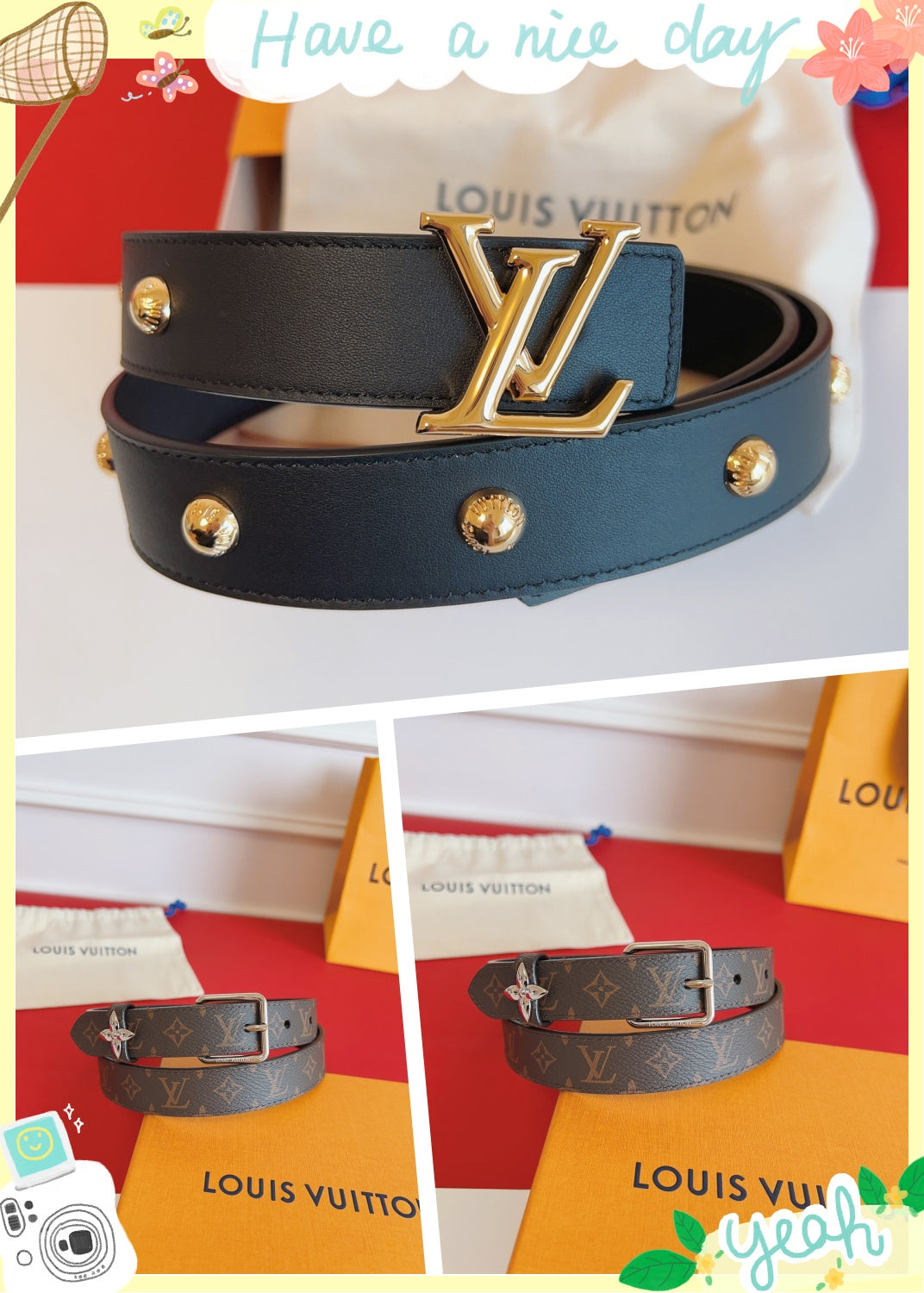 New Pretty  canvas calf leather double-sided belt belt, fashionable and versatile decoration, wide shorts skirt, high-end feeling, paired with jeans belt
