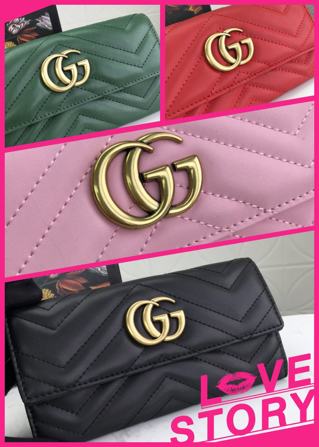 New luxury fashion   Handbag Light &s Long Flip Card Wallet