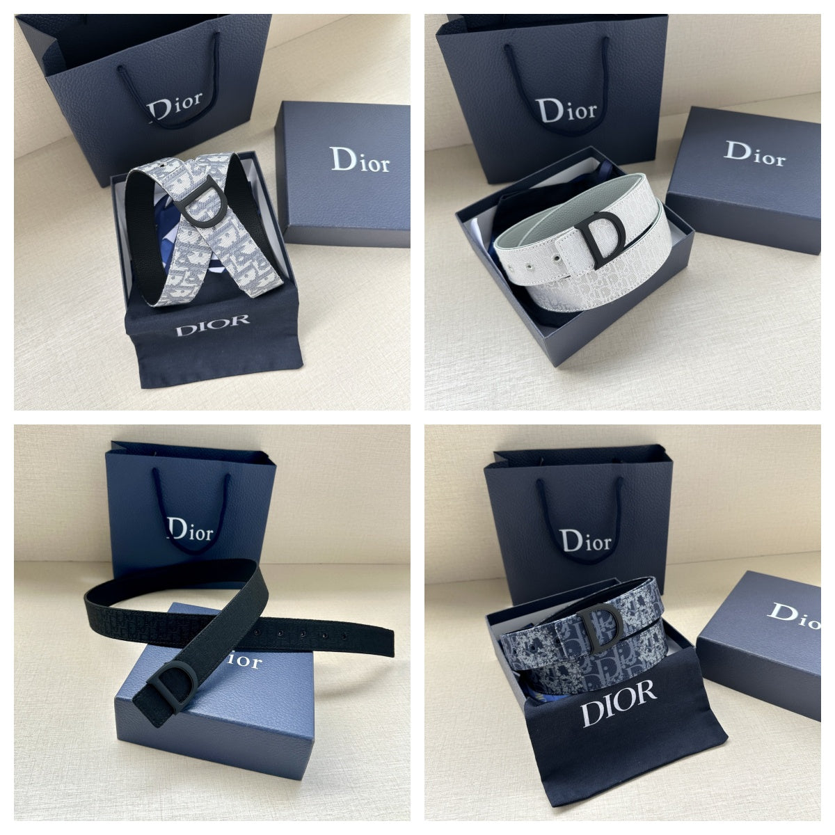 New high-quality men's leather letter printed smooth buckle woven fabric pattern fashionable versatile waist belt