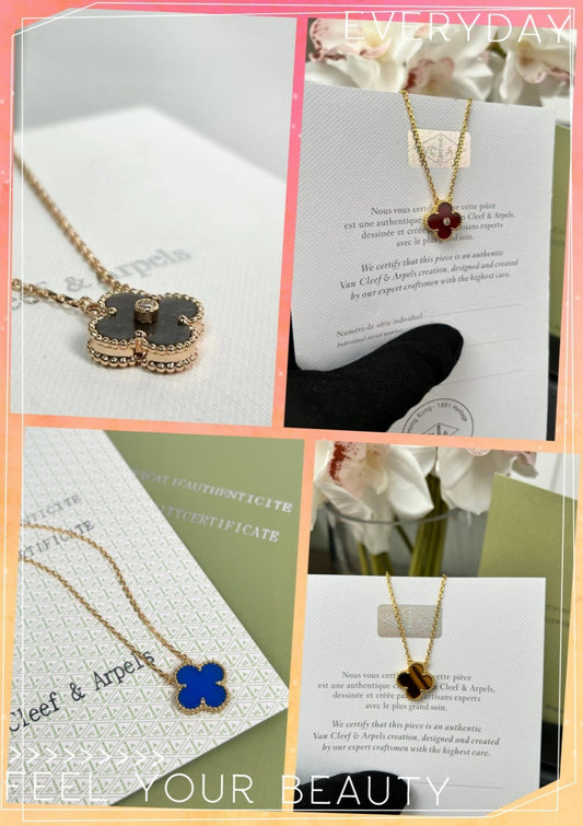New Fashion Trends Classic Single Flower Clover 18K Gold Women's Necklace