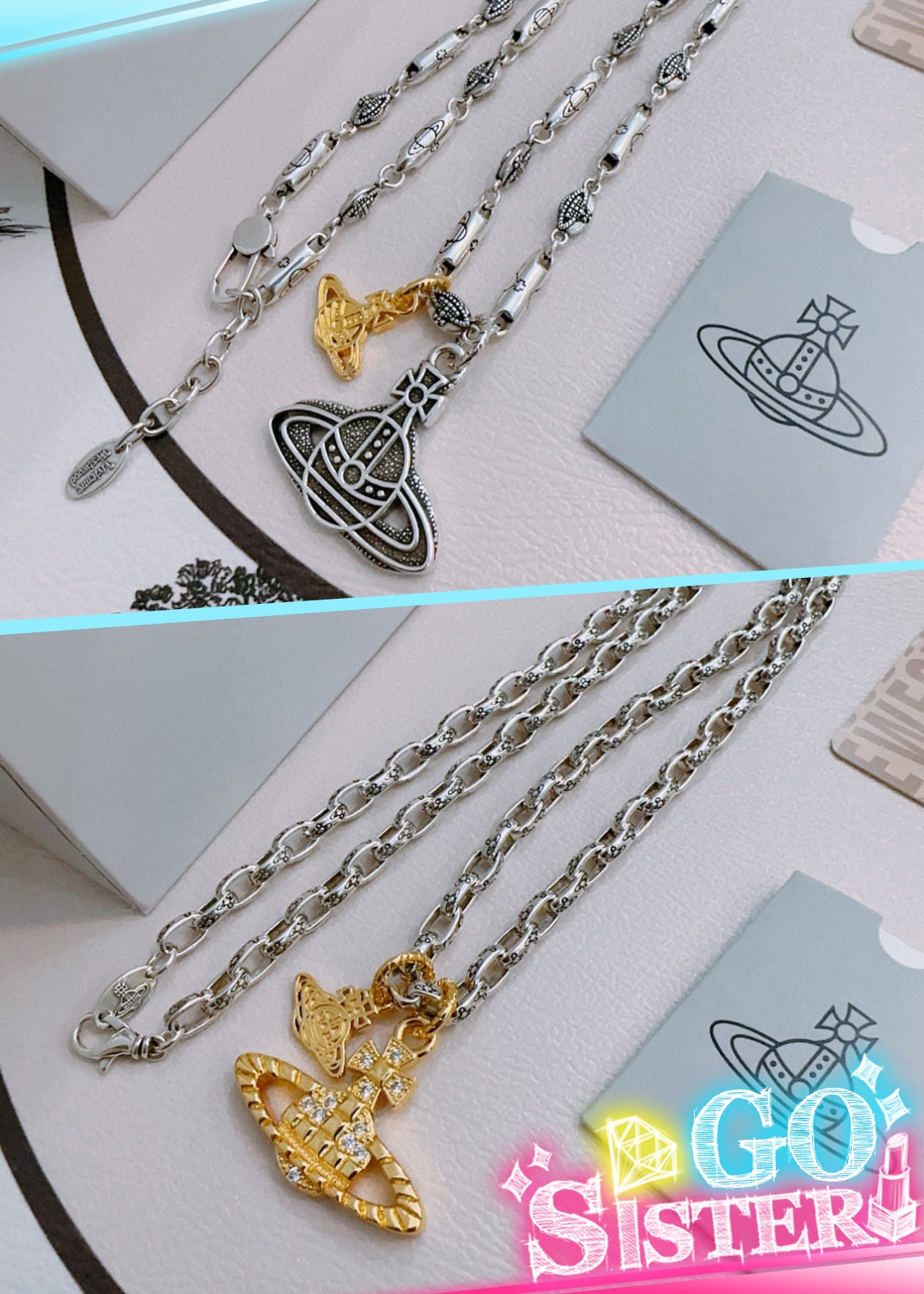 New Fashion Trends Queen Dowager Saturn 🪐✨ High quality classic Saturn necklace for both men and women!