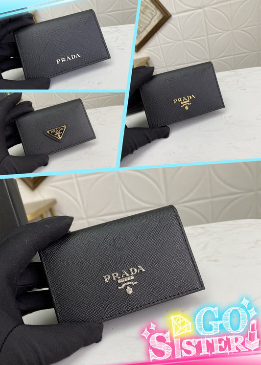 European and American New Fashion Trendy Men's Saffiano Short Luxury Leather Card Clip Wallet