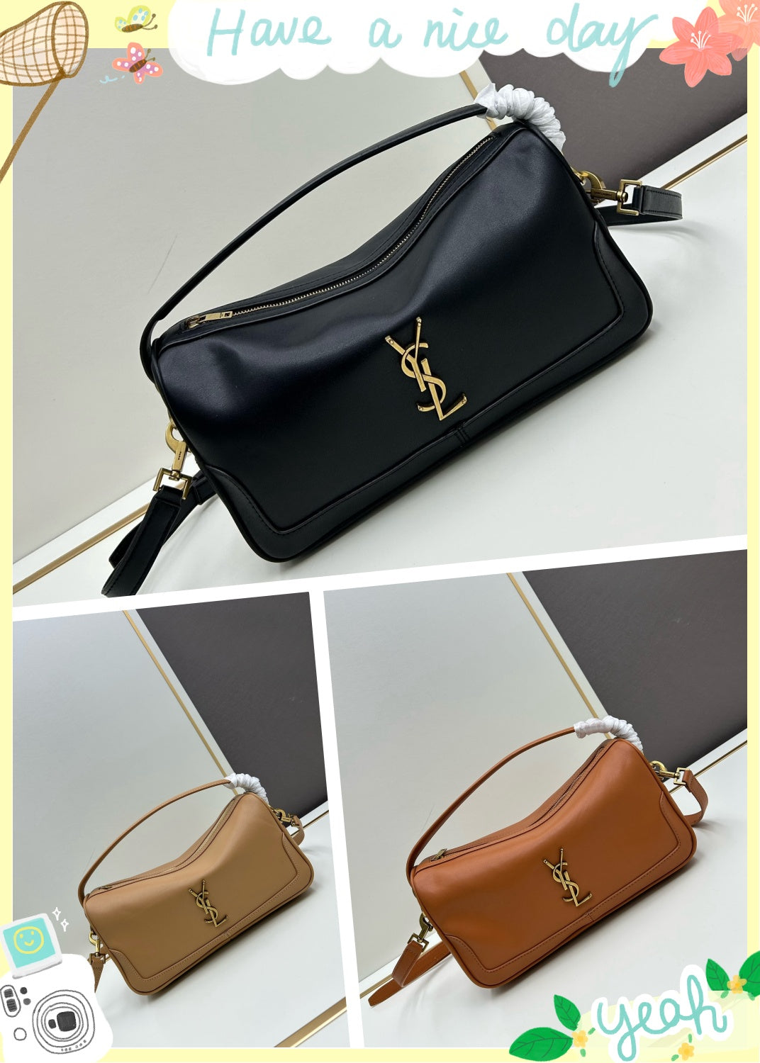 European and American high-quality new fashion trend high-end women's light luxury soft cowhide handbag commuting armpit bag pillow bag shoulder crossbody bag（复制）